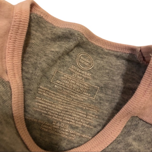 Wonder Nation Girls Kitty Pajamas Set - Picture 4 of 5